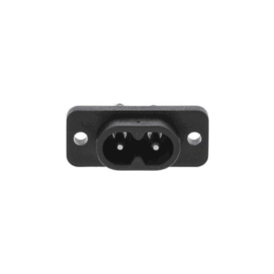2x Conector Corriente Ac Iec C8 Chasis Macho 2.5a 250v 2 Pines Negro