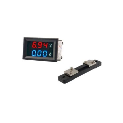 Voltimetro Amperimetro 100v 50a Digital Dc Rojo Azul Con Shunt