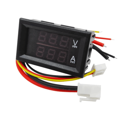 Voltimetro Amperimetro 100v 50a Digital Dc Rojo Azul