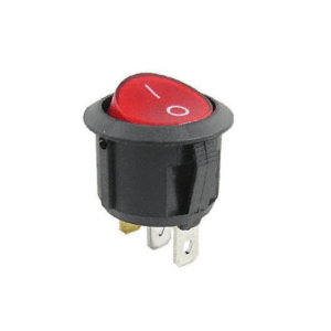 Interruptor On Off Con Luz Rojo Redondo 22mm Spst 220v 6a
