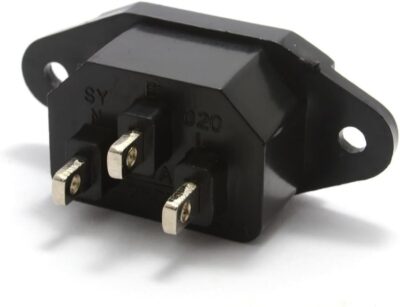 Conector Corriente Ac Iec C14 Chasis Macho 10a 250v 3 Pines - Imagen 2
