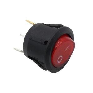 Interruptor On Off Con Luz Rojo Redondo 22mm Spst 220v 6a