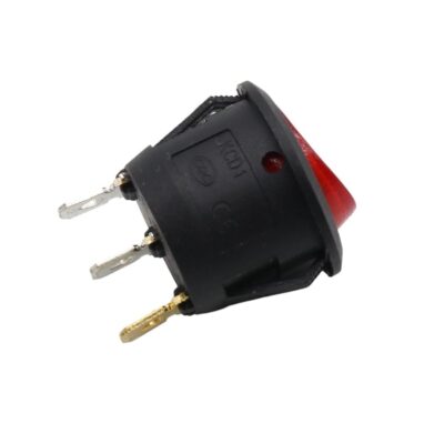 Interruptor On Off Con Luz Rojo Redondo 22mm Spst 220v 6a - Imagen 3
