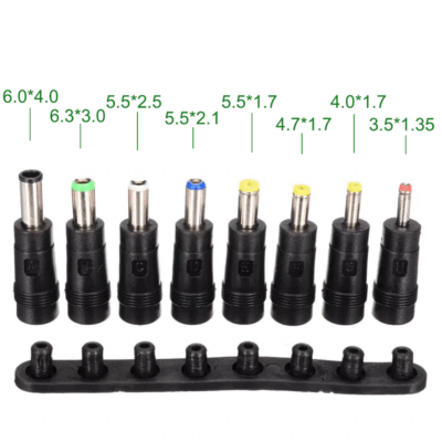8x adaptador DC para fuente alimentacion cargador portatil - Imagen 2