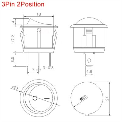Interruptor On Off Con Luz Verde Redondo 20mm Spst 220v 6a - Imagen 3