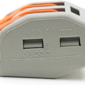 2x Conector Rapido 2 Terminales 32a 4mm 4000v 250v Pines Palanca Wago Pct-212