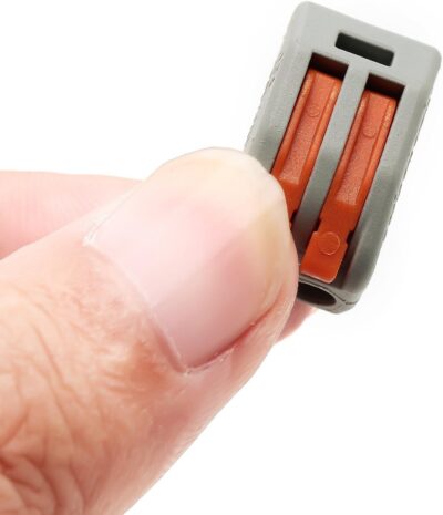 2x Conector Rapido 2 Terminales 32a 4mm 4000v 250v Pines Palanca Wago Pct-212 - Imagen 6