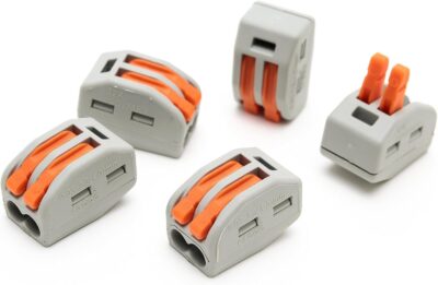 2x Conector Rapido 2 Terminales 32a 4mm 4000v 250v Pines Palanca Wago Pct-212 - Imagen 8