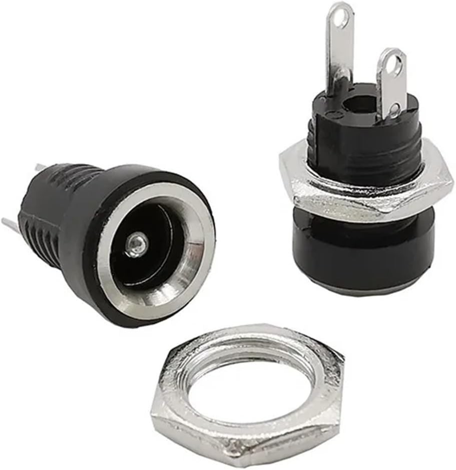 5x Conector alimentación DC hembra 5,5X2,5MM