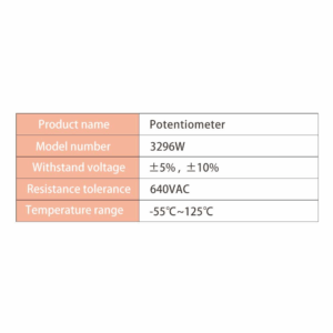 Potenciometro Multivuelta 10K ohm 3296-W 0,5w resistencia variable PCB