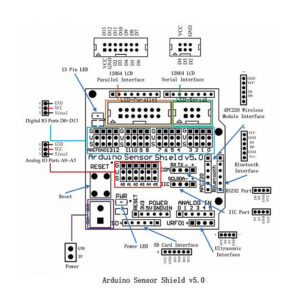 Sensor Shield V5 V5.0 Para Arduino Bluetooth Module Servo Uno Mega