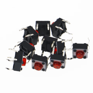20x Pulsador Mini pulsador 6x6x5mm PCB ROJO