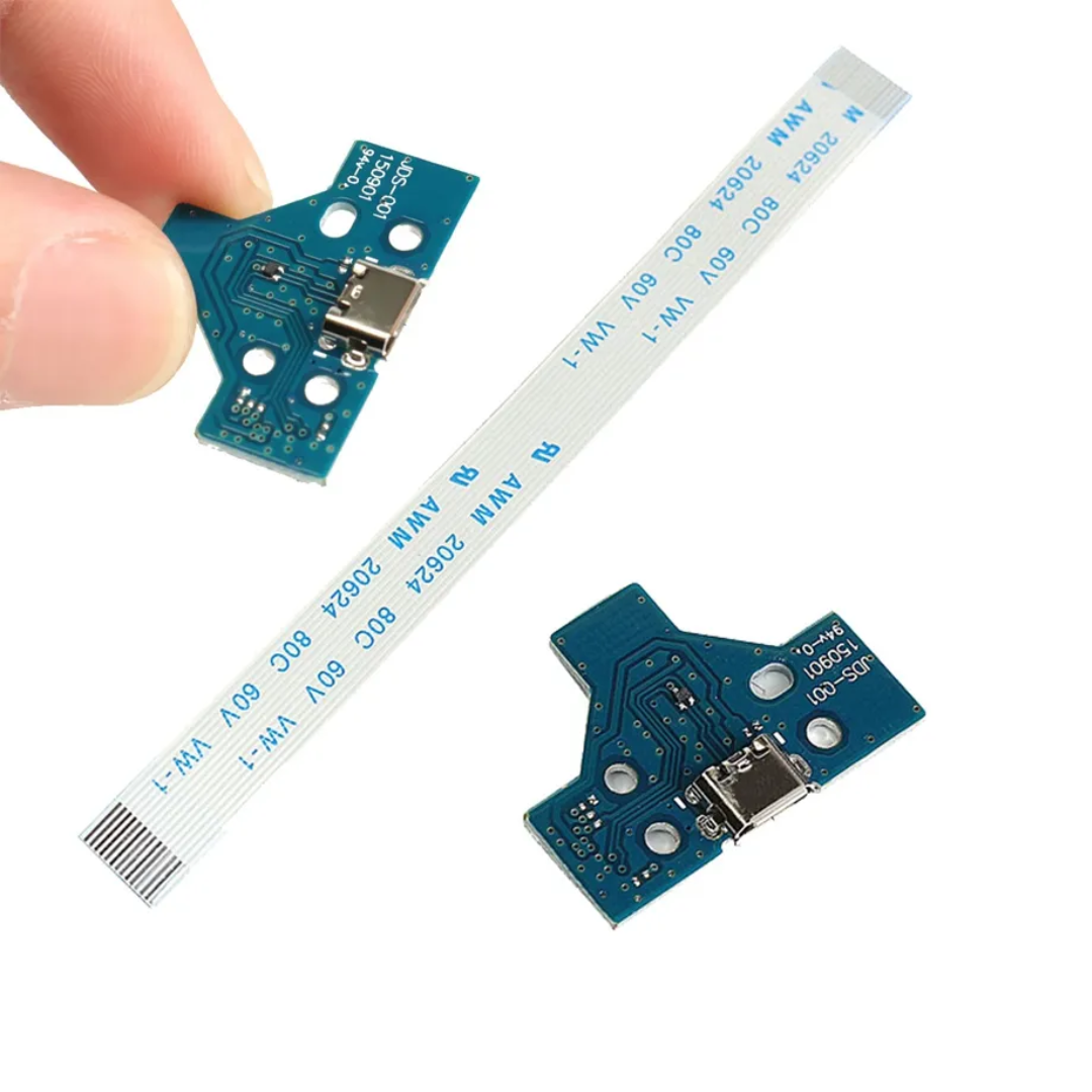 JDS-001 CONECTOR CARGA MANDO PLAY STATION 4 PLACA CORRIENTE MICRO USB PS4 + FLEX 14 PINES