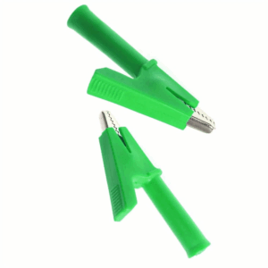 Pinza Cocodrilo Aislada para Conector Banana de 4 mm Verde