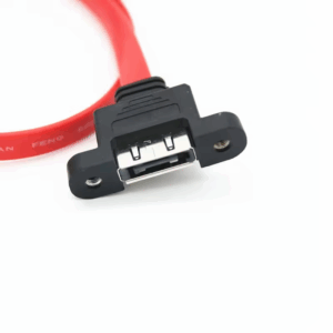 Cable de extensión SATA 7P macho a hembra panel montaje 50 cm