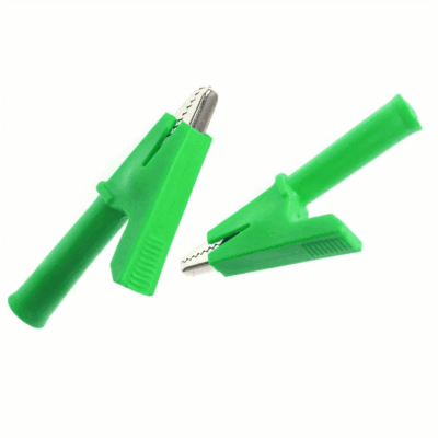 Pinza Cocodrilo Aislada para Conector Banana de 4 mm Verde - Imagen 3
