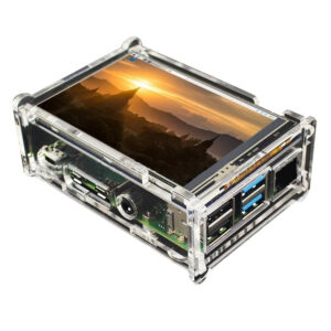 Carcasa transparente acrilica raspberry pi 4 + LCD 3.5″ Tactil