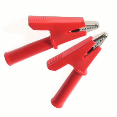Pinza Cocodrilo Aislada para Conector Banana de 4 mm Rojo - Imagen 3