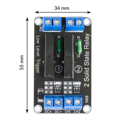MODULO RELE ESTADO SOLIDO SSR 5V 2 CANALES G3MB-202P NIVEL BAJO - Imagen 3