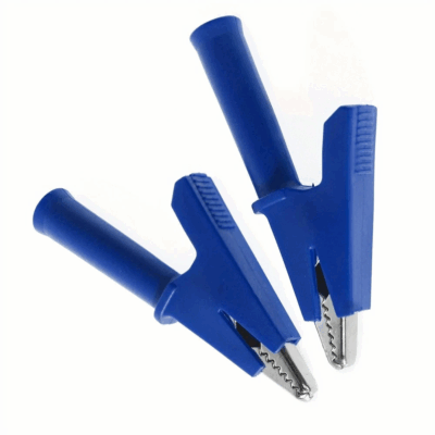 Pinza Cocodrilo Aislada para Conector Banana de 4 mm Azul - Imagen 2