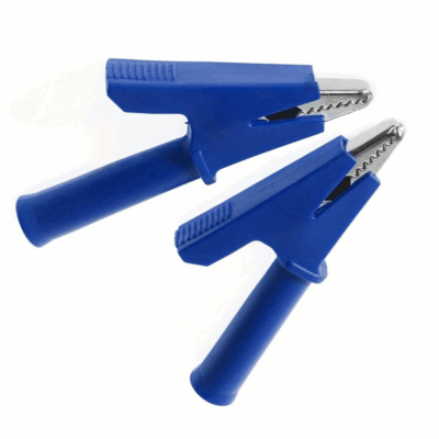 Pinza Cocodrilo Aislada para Conector Banana de 4 mm Azul - Imagen 3