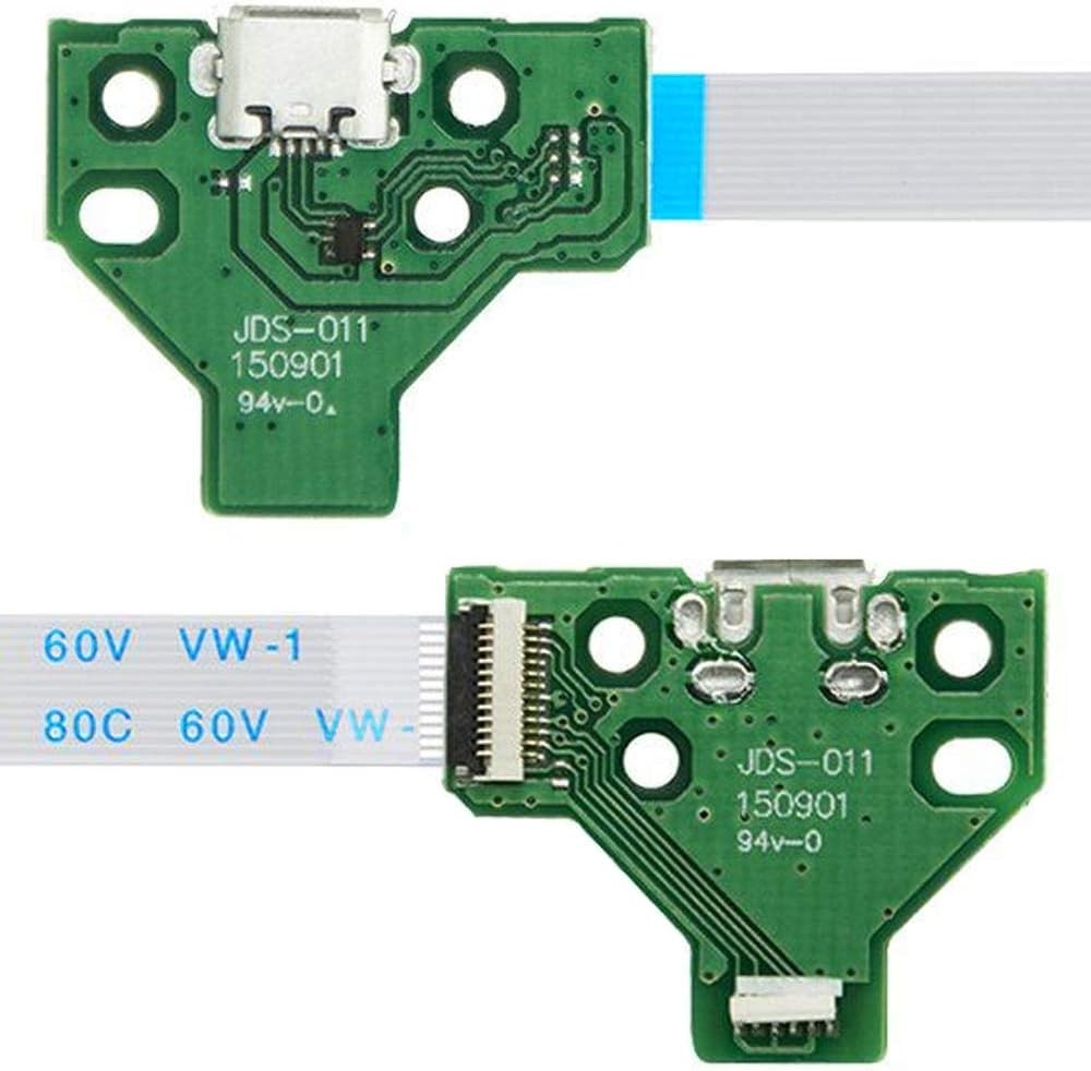 JDS-011 CONECTOR CARGA MANDO PLAY STATION 4 PLACA CORRIENTE MICRO USB PS4 + FLEX 12 pines