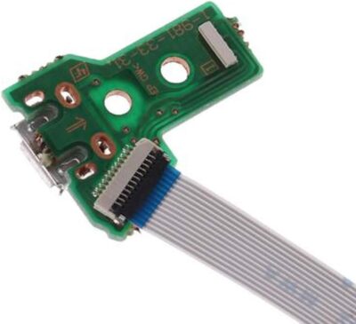 JDS-040 CONECTOR CARGA MANDO PLAY STATION 4 PLACA CORRIENTE MICRO USB PS4 + FLEX 12 pines - Imagen 2