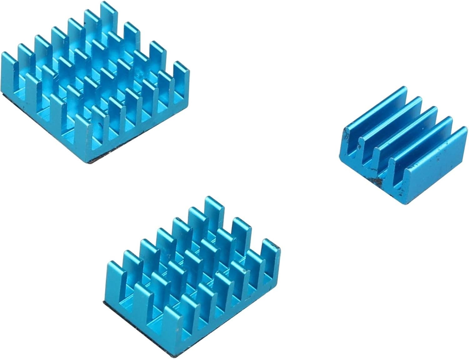 KIT 3 PIEZAS DISIPADOR TERMICO  RASPBERRY PI 4B color AZUL anodizado con adhesivo - Imagen 5