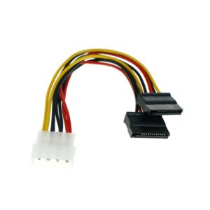 IDE de 4 pines macho a 2 puerto 15 Pin SATA hembra SATA Y divisor