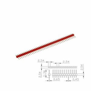 5x Tira Pines Macho Simple 1×40 Rojo