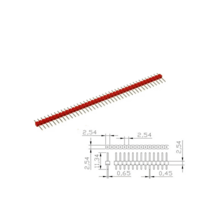 5x Tira Pines Macho Simple 1x40 Rojo - Imagen 2