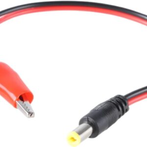 Conector Jack de voltaje CC DC macho 5,5*2,1mm a Cable Clip pinzas cocodrilo
