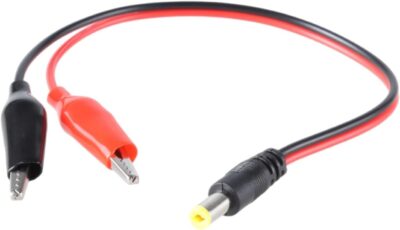 Conector Jack de voltaje CC DC macho 5,5*2,1mm a Cable Clip pinzas cocodrilo - Imagen 2