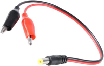 Conector Jack de voltaje CC DC macho 5,5*2,1mm a Cable Clip pinzas cocodrilo - Imagen 3