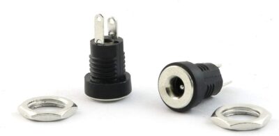 5x Conector corriente DC-022B Jack Power HEMBRA 3.5x1.3mm Panel chasis tuerca