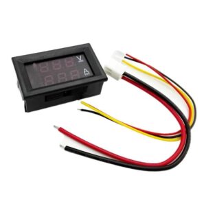 Voltimetro Amperimetro 100v 10a Digital Dc Rojo Azul
