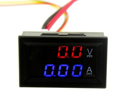 Voltimetro Amperimetro 100v 10a Digital Dc Rojo Azul - Imagen 2