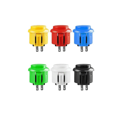 Pulsador Arcade Japonés Tipo Sanwa 24 mm para Proyectos DIY Color A Elegir