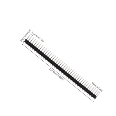 10 X Tira 40 Pines Macho 2,54 Mm Acodados 90º - Imagen 3