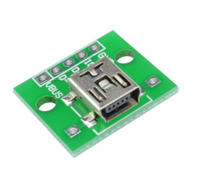Módulo Adaptador Mini USB Hembra a DIP 5 Pines 2.54 mm