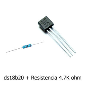 Ds18b20 Digital Temperatura Sensor Dallas To92 + Resistencia 4,7kohm 1%