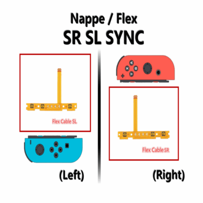 Cable flexible tecla boton SR interruptor Nintendo Switch JoyCon SYNC Flex Derecha - Imagen 2