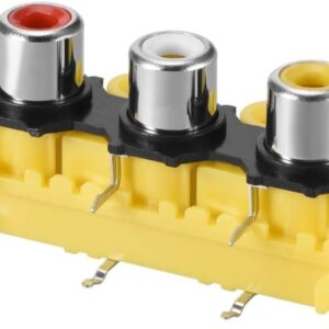 Conector Triple RCA hembra soldar panel