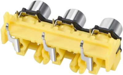 Conector Triple RCA hembra soldar panel - Imagen 3