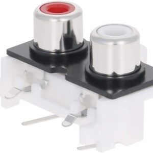 2X CONECTOR RCA HEMBRA MONTAJE EN PANEL 90º