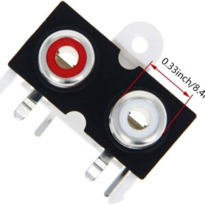 2X CONECTOR RCA HEMBRA MONTAJE EN PANEL 90º
