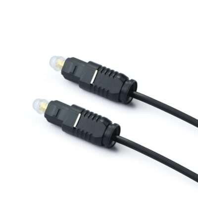 CABLE TOSLINK AUDIO DIGITAL FIBRA OPTICA 2M  MACHO PARA DVD PS4 XBOX 360 NEGRO
