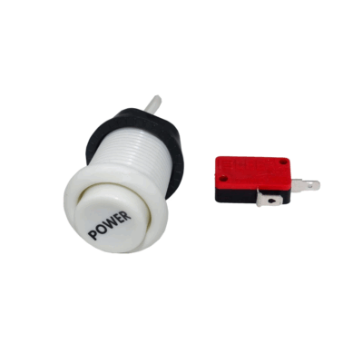 PULSADOR ARCADE 33MM BLANCO POWER CONCAVO