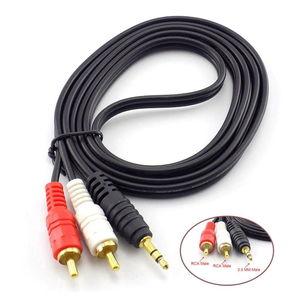 Cable Audio Estereo Mini Jack 3.5mm macho a 2 RCA macho 3 Metros MiniJack 2RCA - Imagen 4