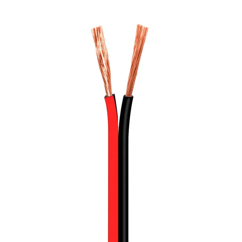 1x metro Cable alimentacion paralelo rojo negro RVB2X0.5MM